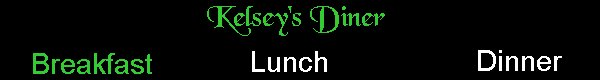 Diner Menu